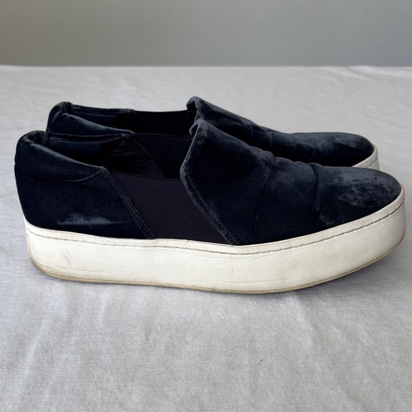Vince Blue Velvet Slip-On platform Sneakers - Picture 6 of 15